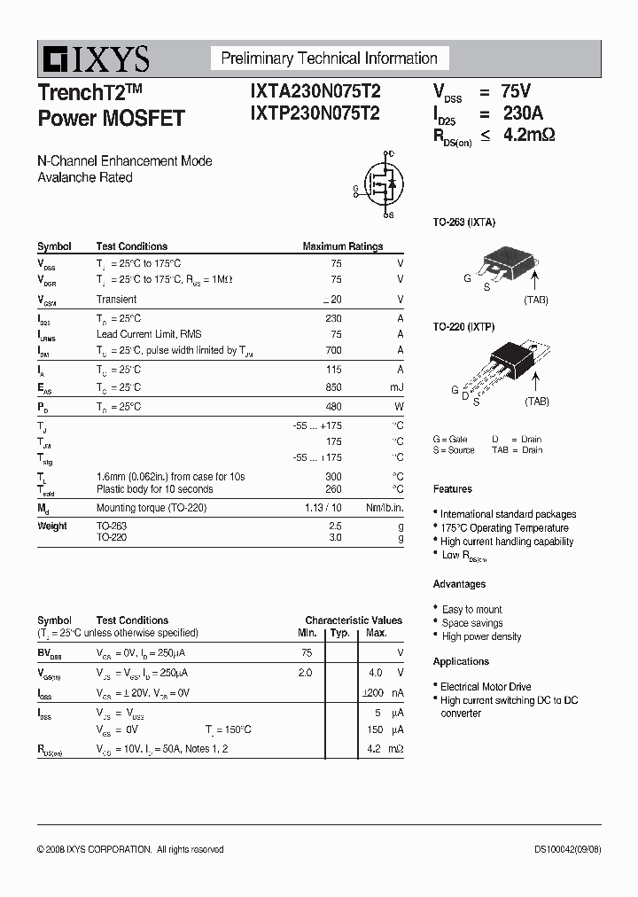 IXTA230N075T2_6975384.PDF Datasheet