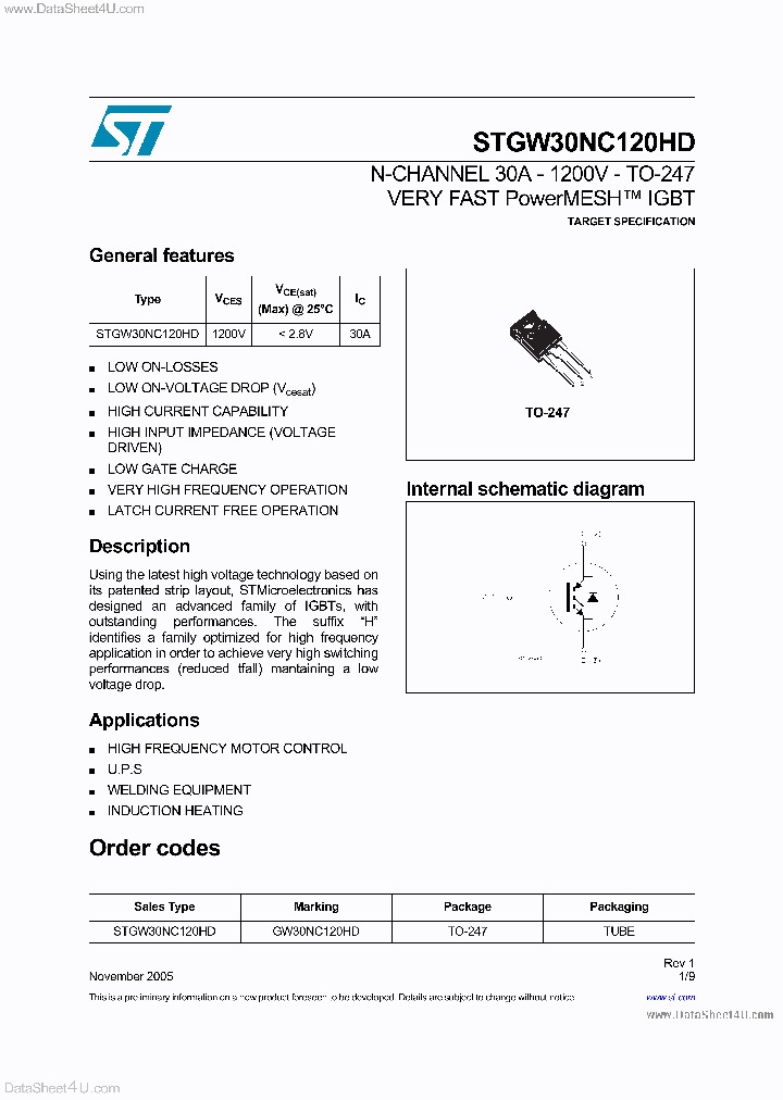 STGW30NC120HD_6975894.PDF Datasheet