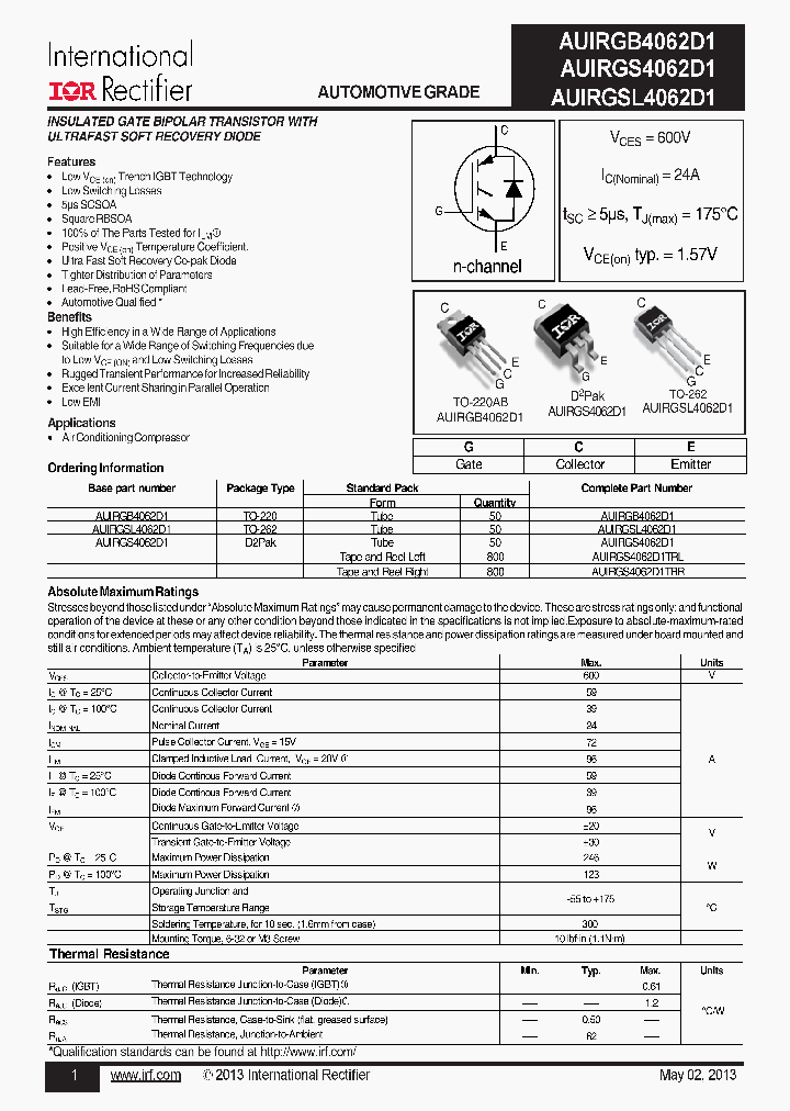 AUIRGS4062D1_6976723.PDF Datasheet