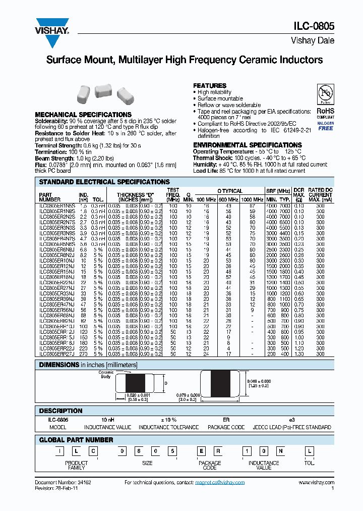 ILC0805ER1N5S_6976656.PDF Datasheet