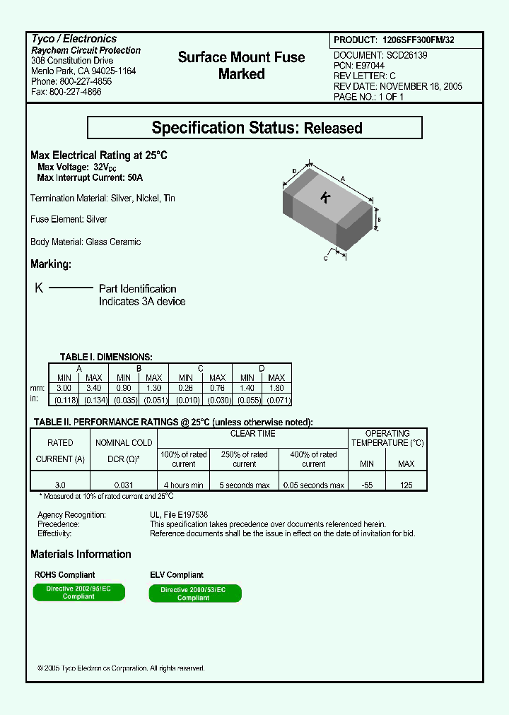 1206SFF300FM32_6977107.PDF Datasheet