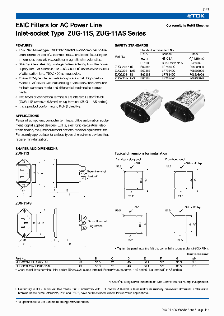 ZUG2203-11AS_6978145.PDF Datasheet