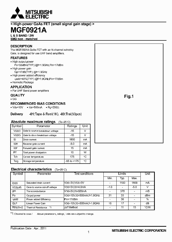 MGF0921A11_6978477.PDF Datasheet