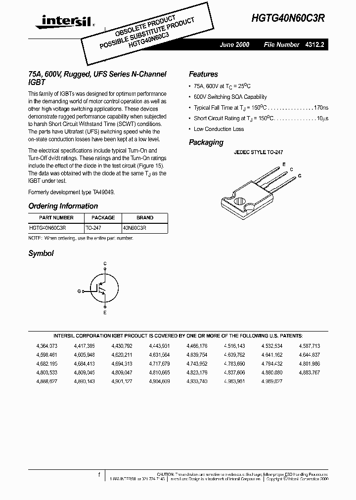 HGTG40N60C3R_6979195.PDF Datasheet