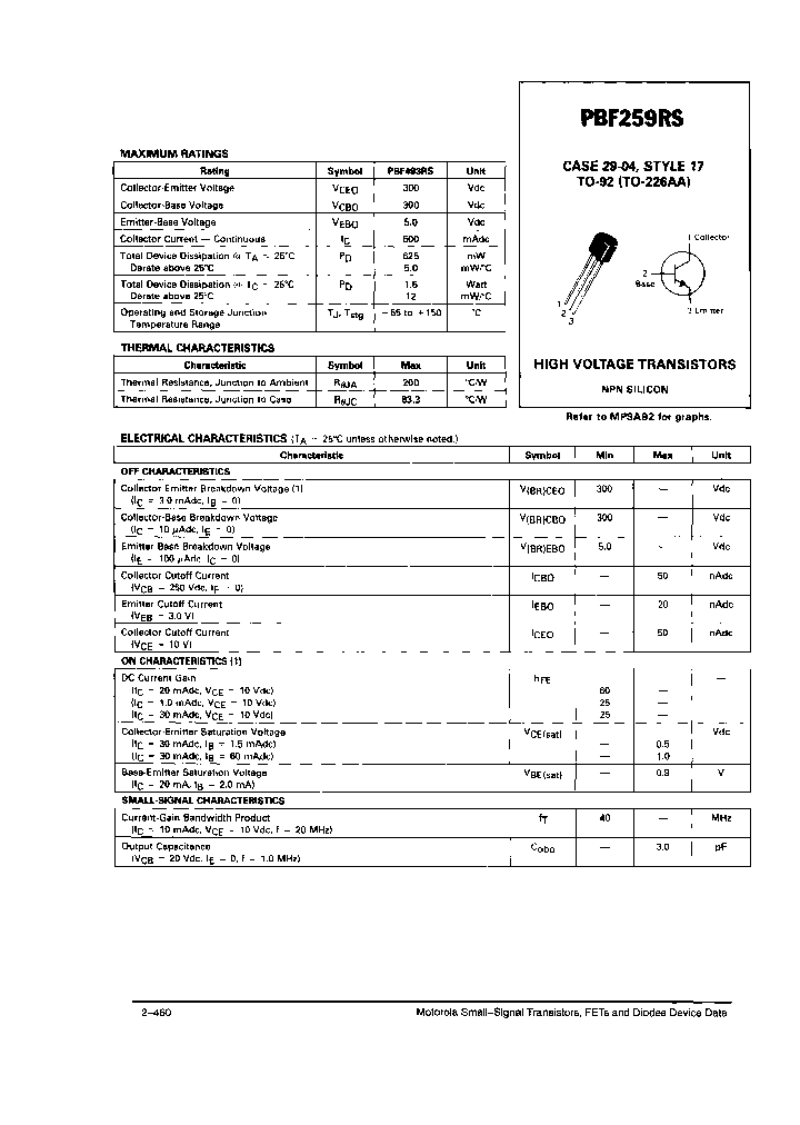 PBF259RSRLRF_6979621.PDF Datasheet