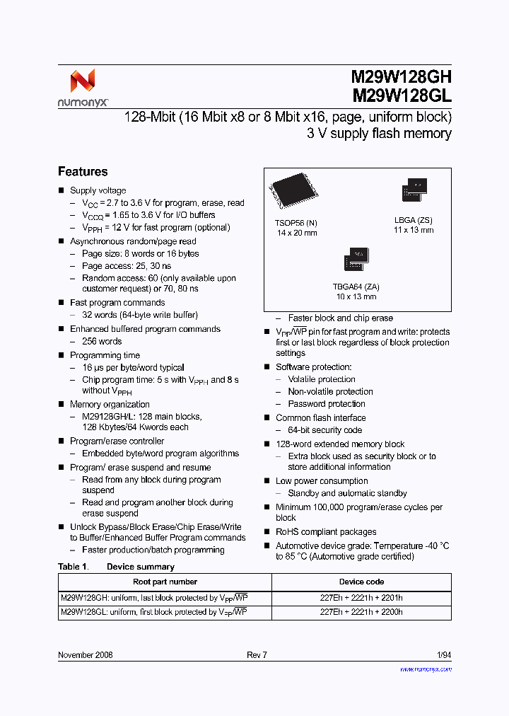 M29W128GL7AZA6E_6981862.PDF Datasheet
