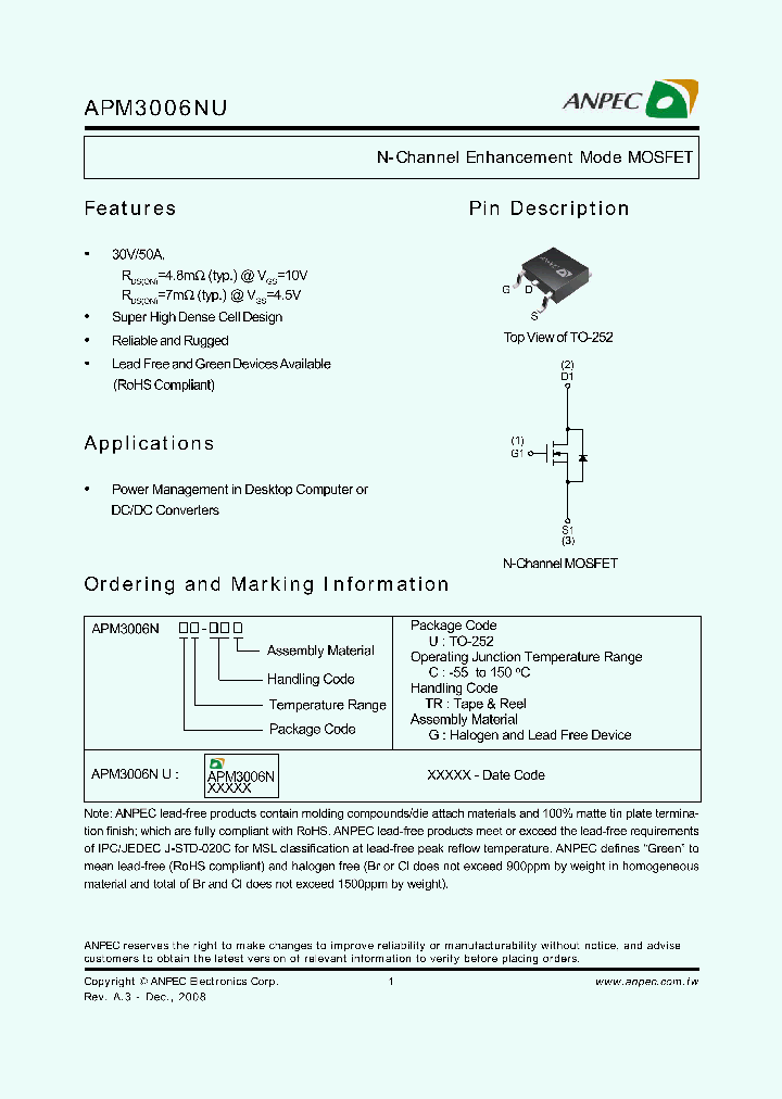 ANPECELECTRONICSCORP-APM3006NUC-TRG_6981912.PDF Datasheet