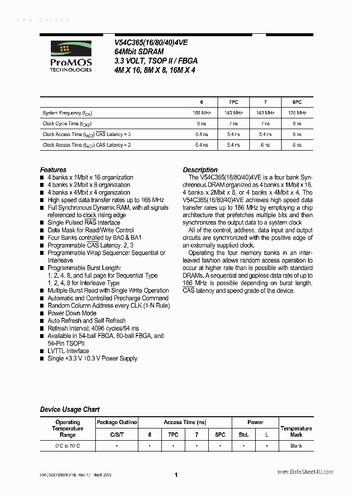 V54C3128804VE_6981992.PDF Datasheet