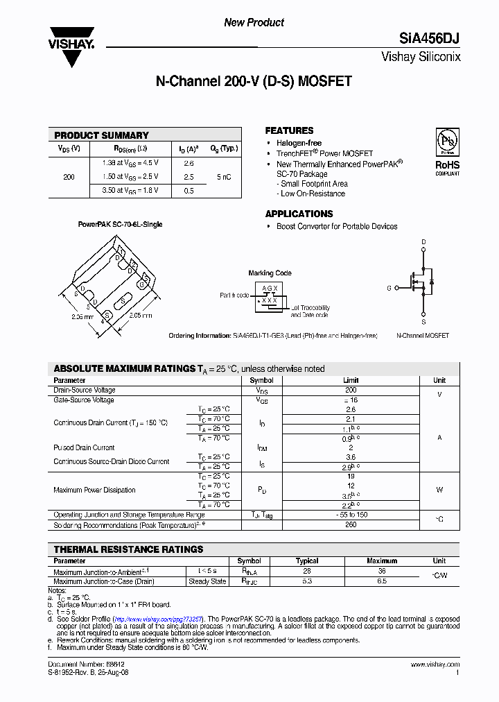 SIA456DJ-T1-GE3_6982529.PDF Datasheet