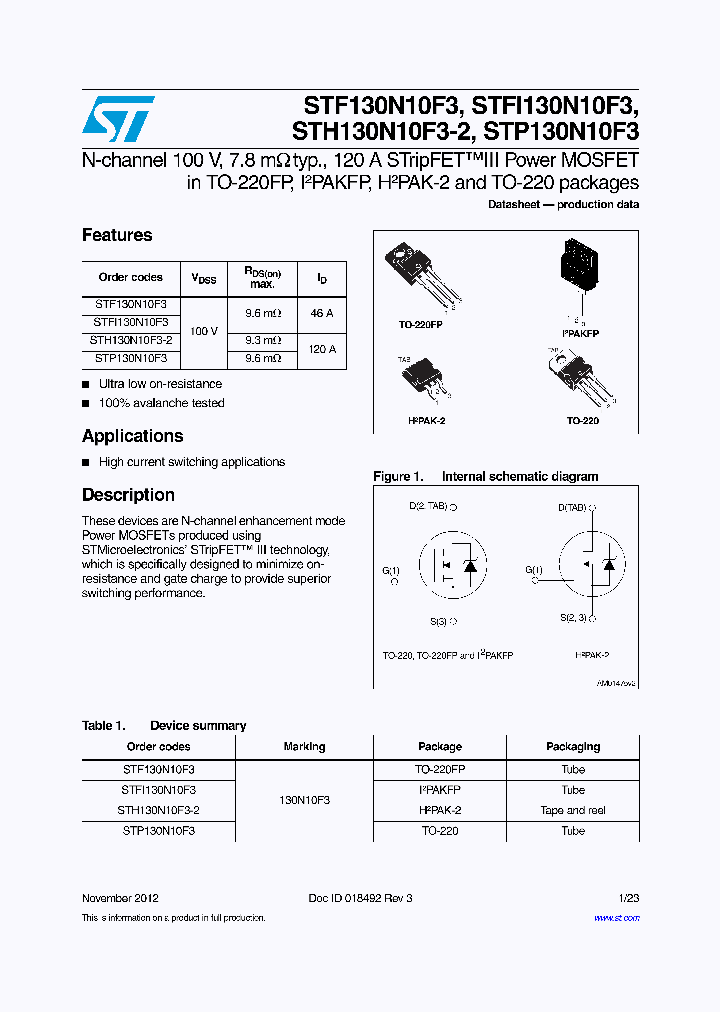 STH130N10F3-2_6985828.PDF Datasheet