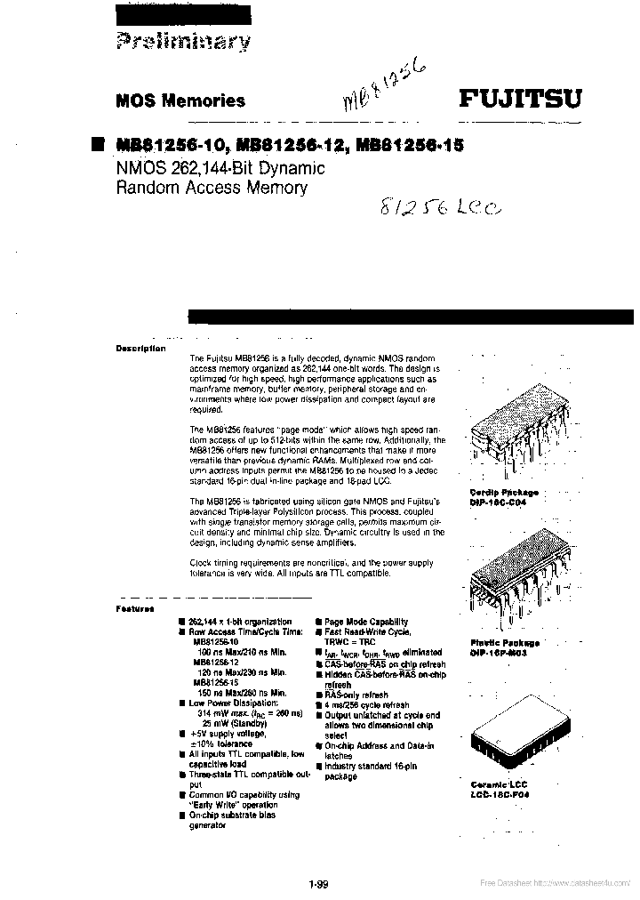 MB81256-10_6986876.PDF Datasheet