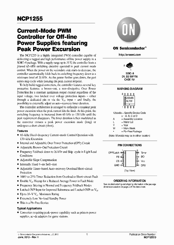 NCP1255AD65R2G_6986984.PDF Datasheet