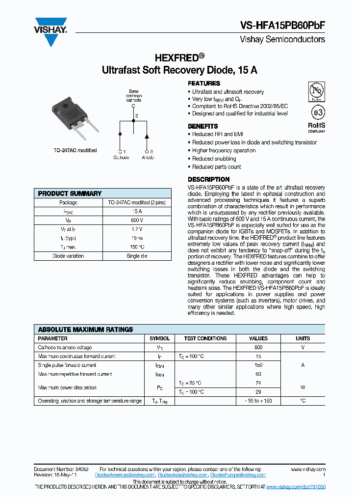 HFA15PB60PBF11_6987654.PDF Datasheet