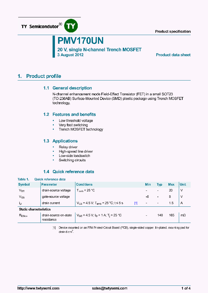 PMV170UN_6987181.PDF Datasheet