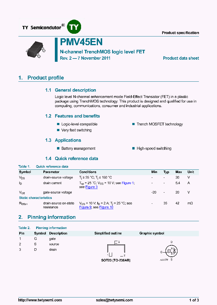 PMV45EN_6987194.PDF Datasheet