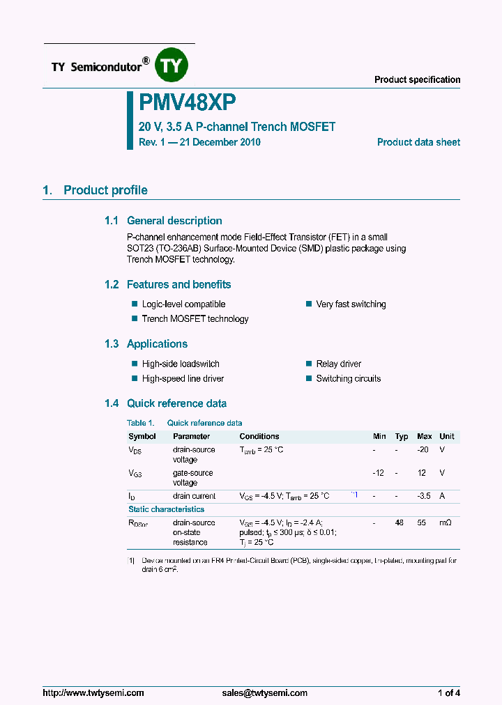 PMV48XP_6987195.PDF Datasheet