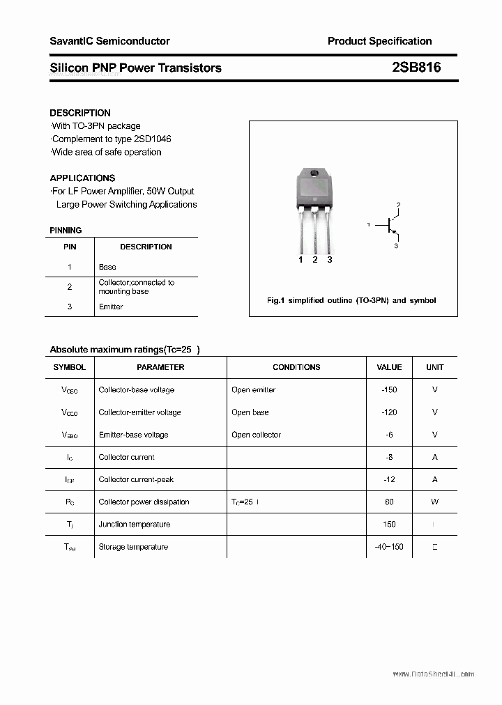 2SB816_6984633.PDF Datasheet
