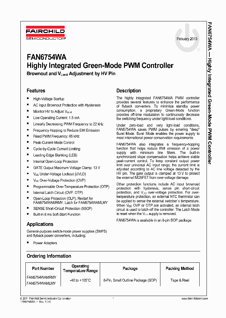 FAN6754WAMLMY_6988173.PDF Datasheet