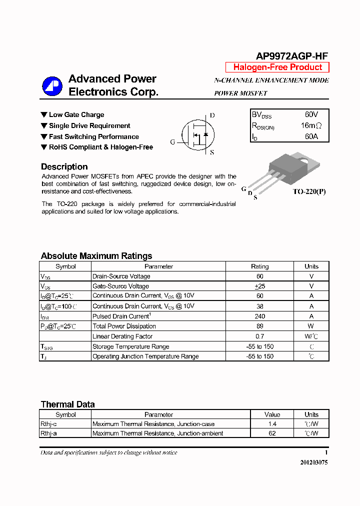 AP9972AGP-HF_6988273.PDF Datasheet