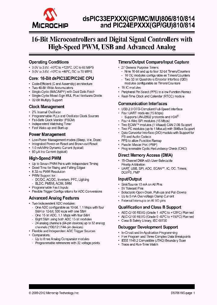 DSPIC33EP512MU814-IPL_6988616.PDF Datasheet