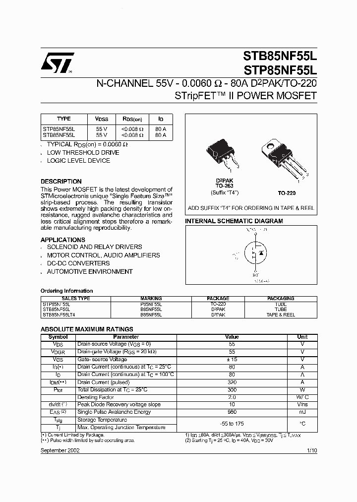 STB85NF55L_6988719.PDF Datasheet