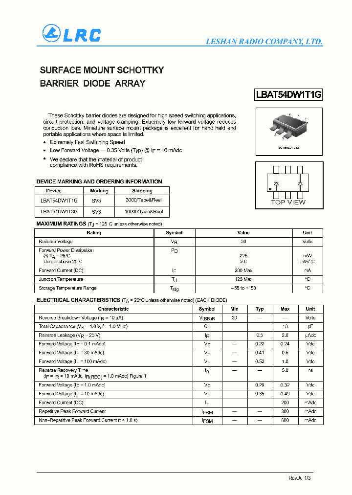 LBAT54DW1T1G_6989494.PDF Datasheet