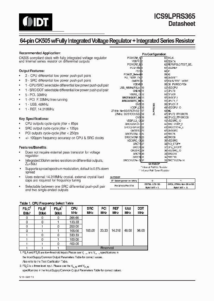 9LPRS365BKLF_6989542.PDF Datasheet