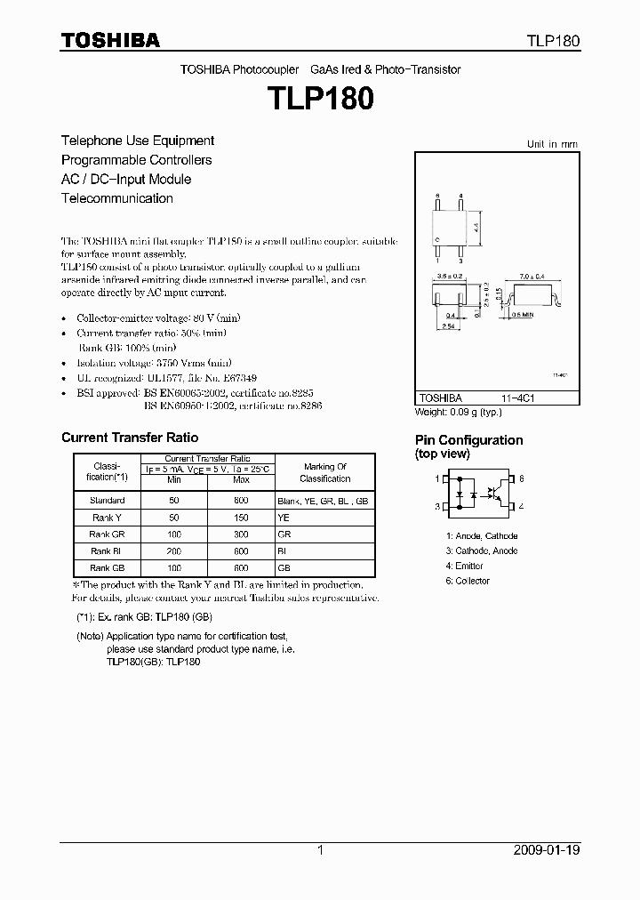 TLP180BL_6989735.PDF Datasheet