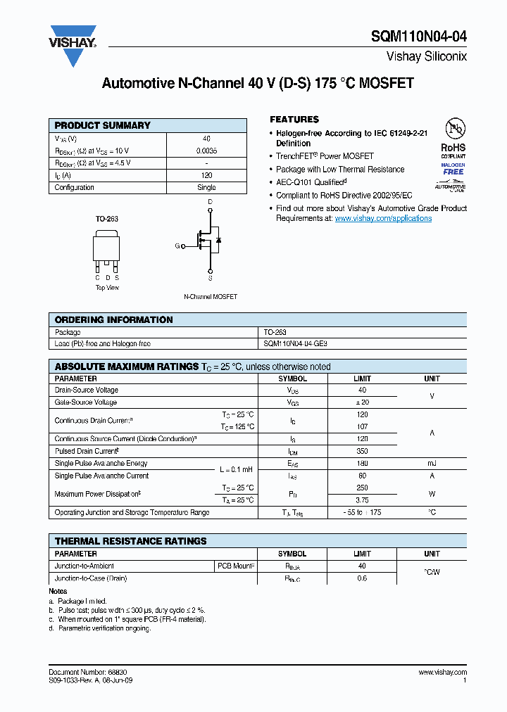 VISHAYSILICONIX-SQM110N04-04-GE3_6990006.PDF Datasheet
