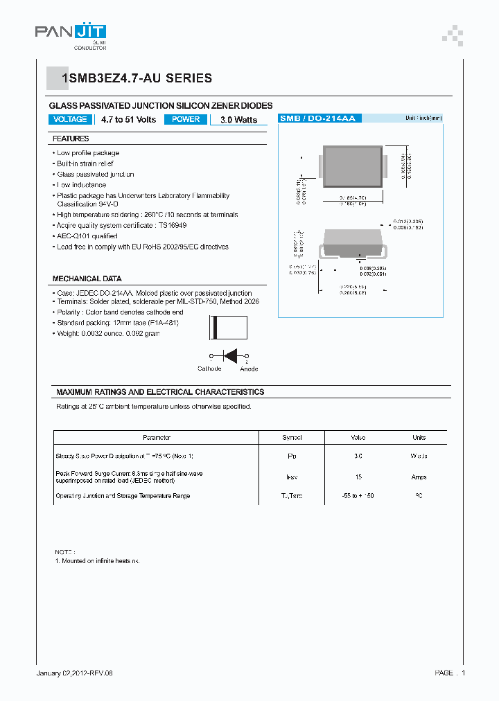 1SMB3EZ27-AU_6991379.PDF Datasheet