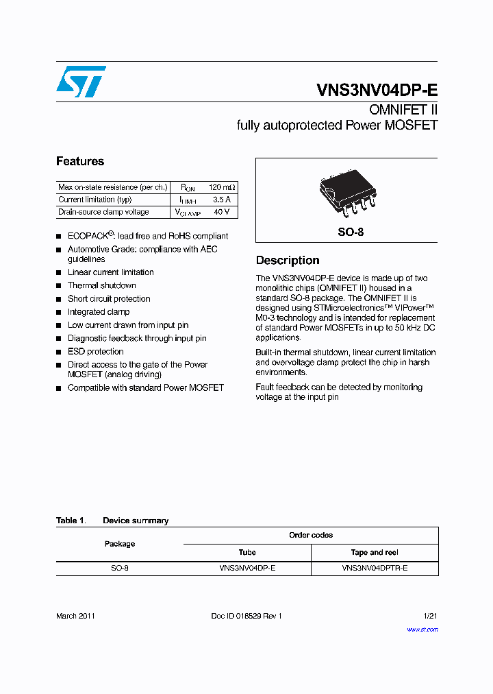 VNS3NV04DP-E_6991525.PDF Datasheet