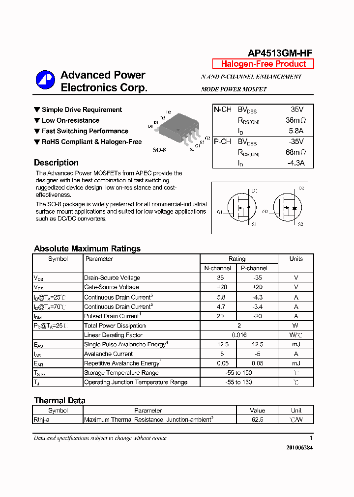 AP4513GM-HF_6991675.PDF Datasheet