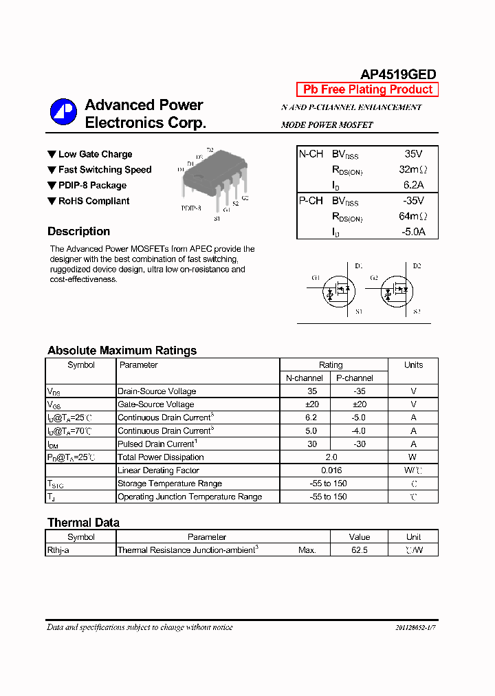 AP4519GED_6991677.PDF Datasheet