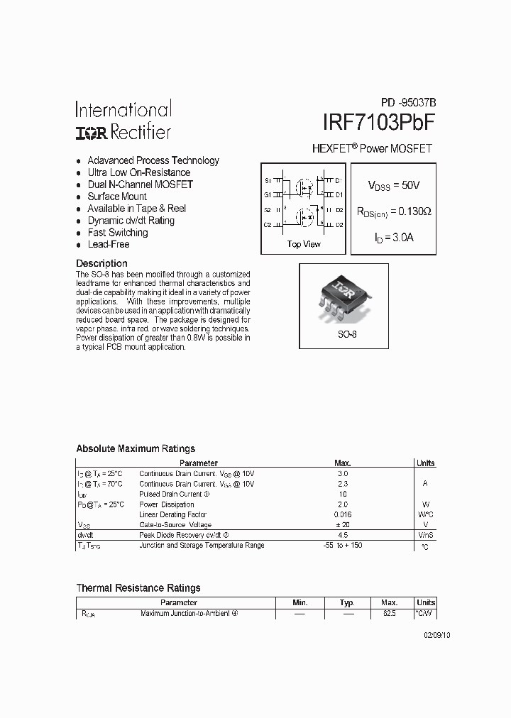 IRF7103TRPBF_6993727.PDF Datasheet