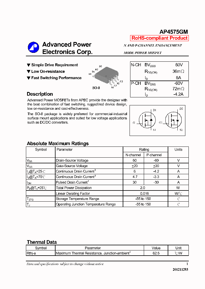 AP4575GM12_6993687.PDF Datasheet