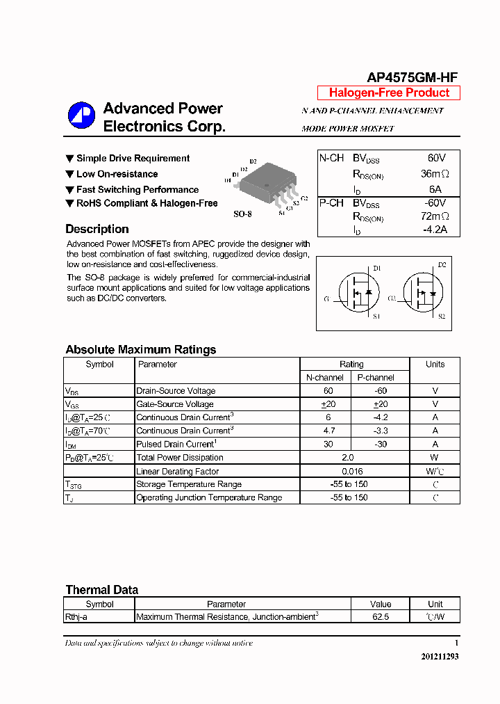 AP4575GM-HF_6993686.PDF Datasheet
