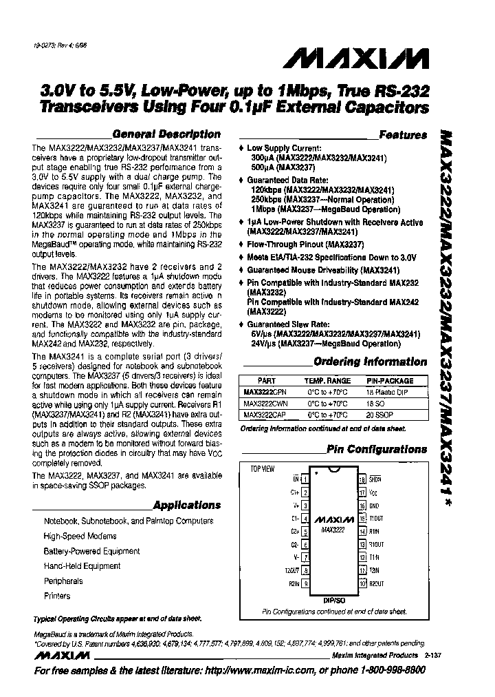 MAXIMINTEGRATEDPRODUCTSINC-MAX3241EAIT_6994140.PDF Datasheet