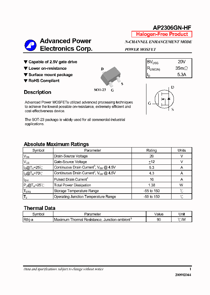 AP2306GN-HF_6994284.PDF Datasheet