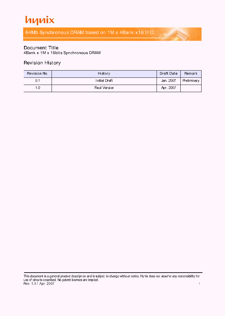 HY57V641620FLTP-7_6994332.PDF Datasheet