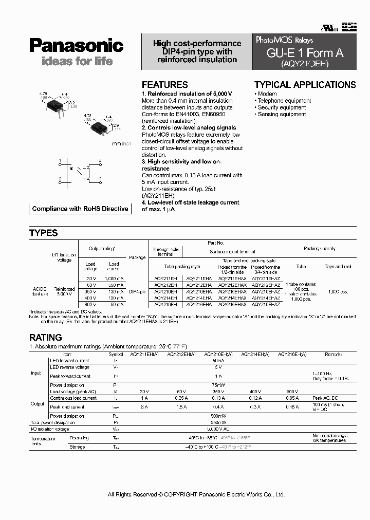 AQY211EHAX_6994347.PDF Datasheet