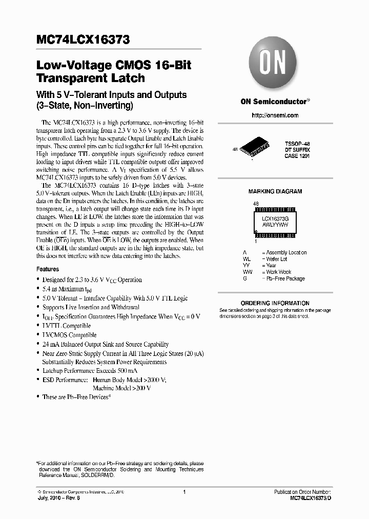 M74LCX16373DTR2G_6994719.PDF Datasheet