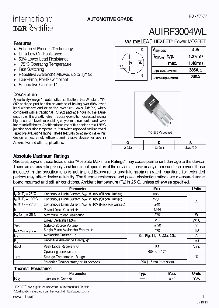 AUIRF3004WL_6994902.PDF Datasheet