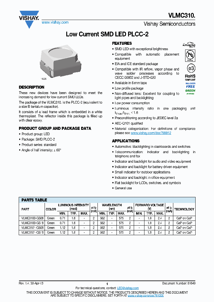 VLMC3101-GS08_6996724.PDF Datasheet