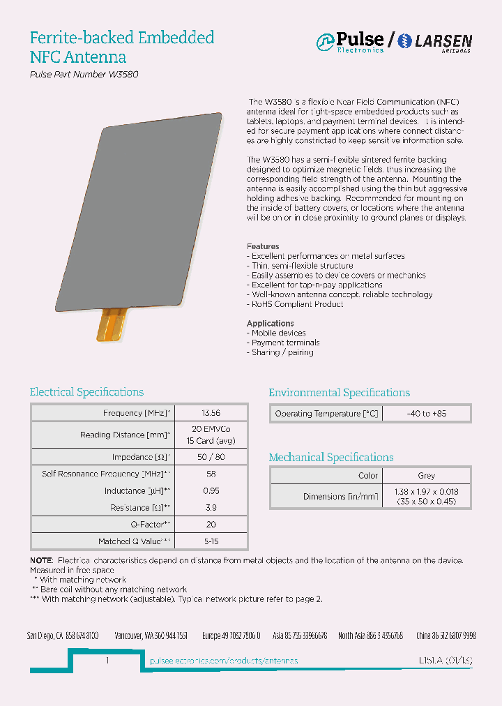 PULSEW3580_6997351.PDF Datasheet