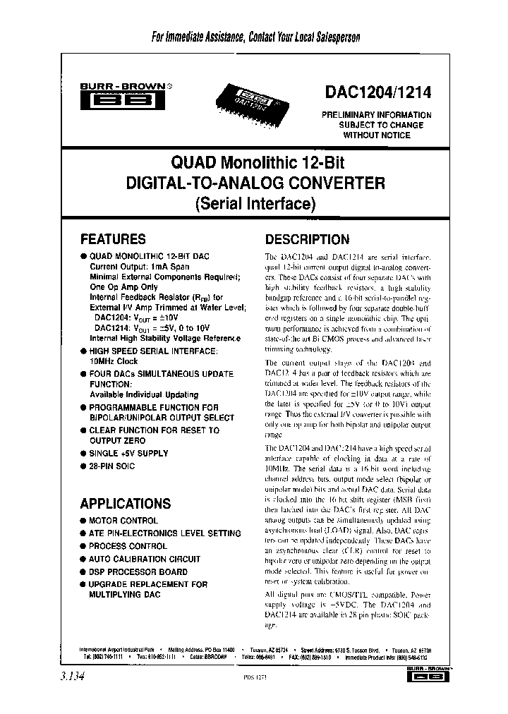 DAC1214UB_6997586.PDF Datasheet