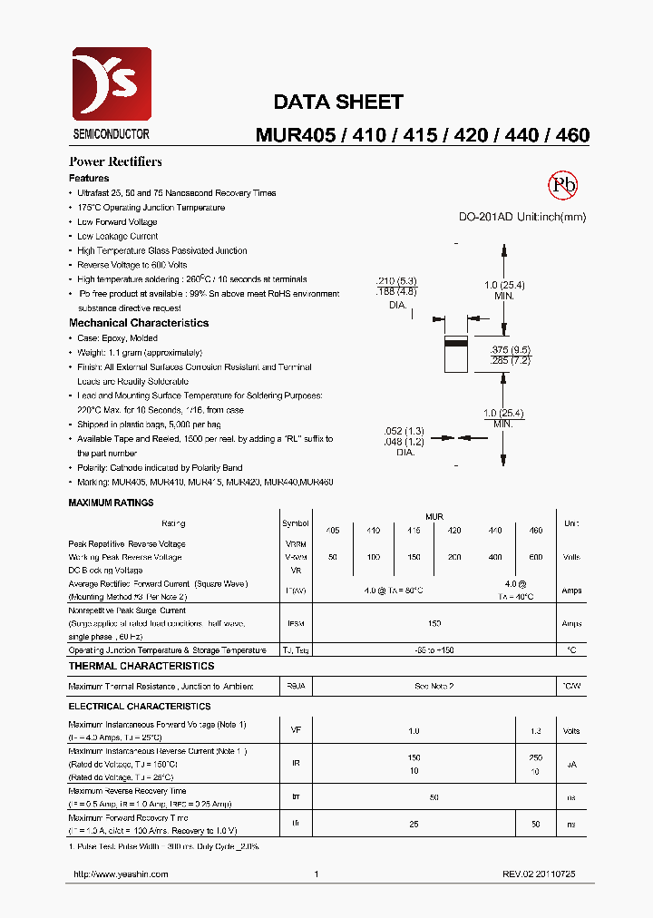 MUR460_6997924.PDF Datasheet