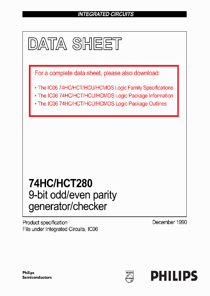 NXPSEMICONDUCTORS-74HCT280N652_6997968.PDF Datasheet