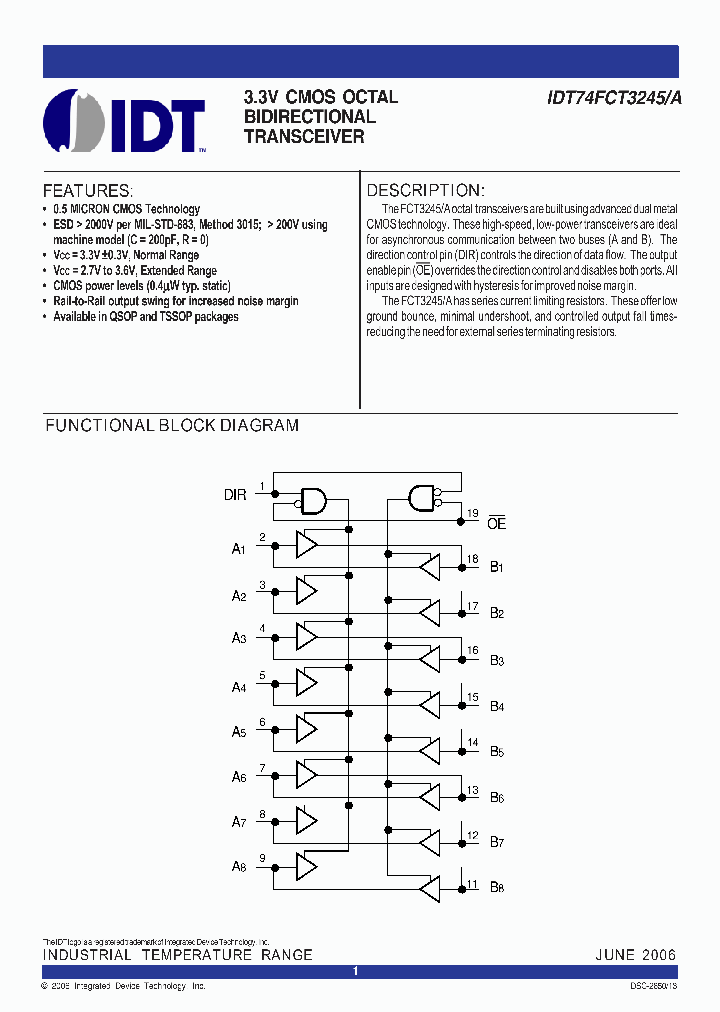 IDT74FCT3245Q_6999280.PDF Datasheet