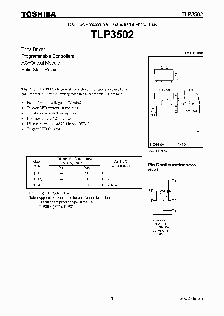TLP3502IFT5_7000131.PDF Datasheet