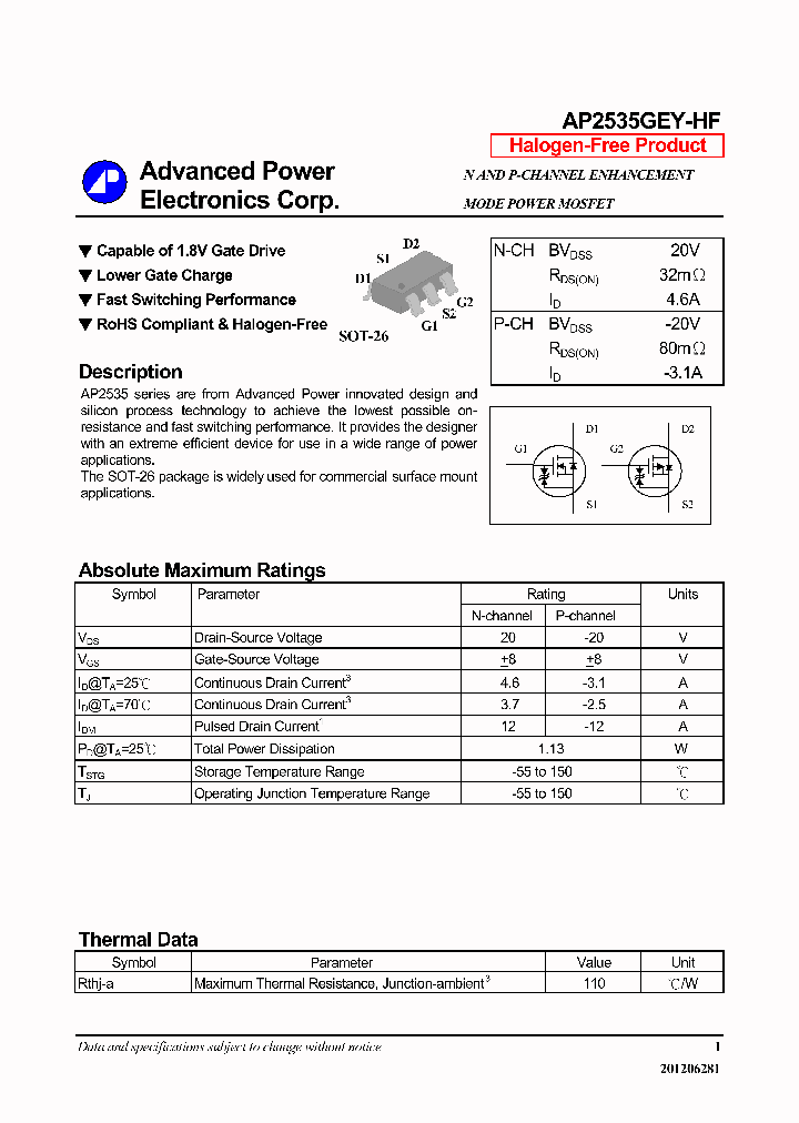 AP2535GEY-HF_7000964.PDF Datasheet